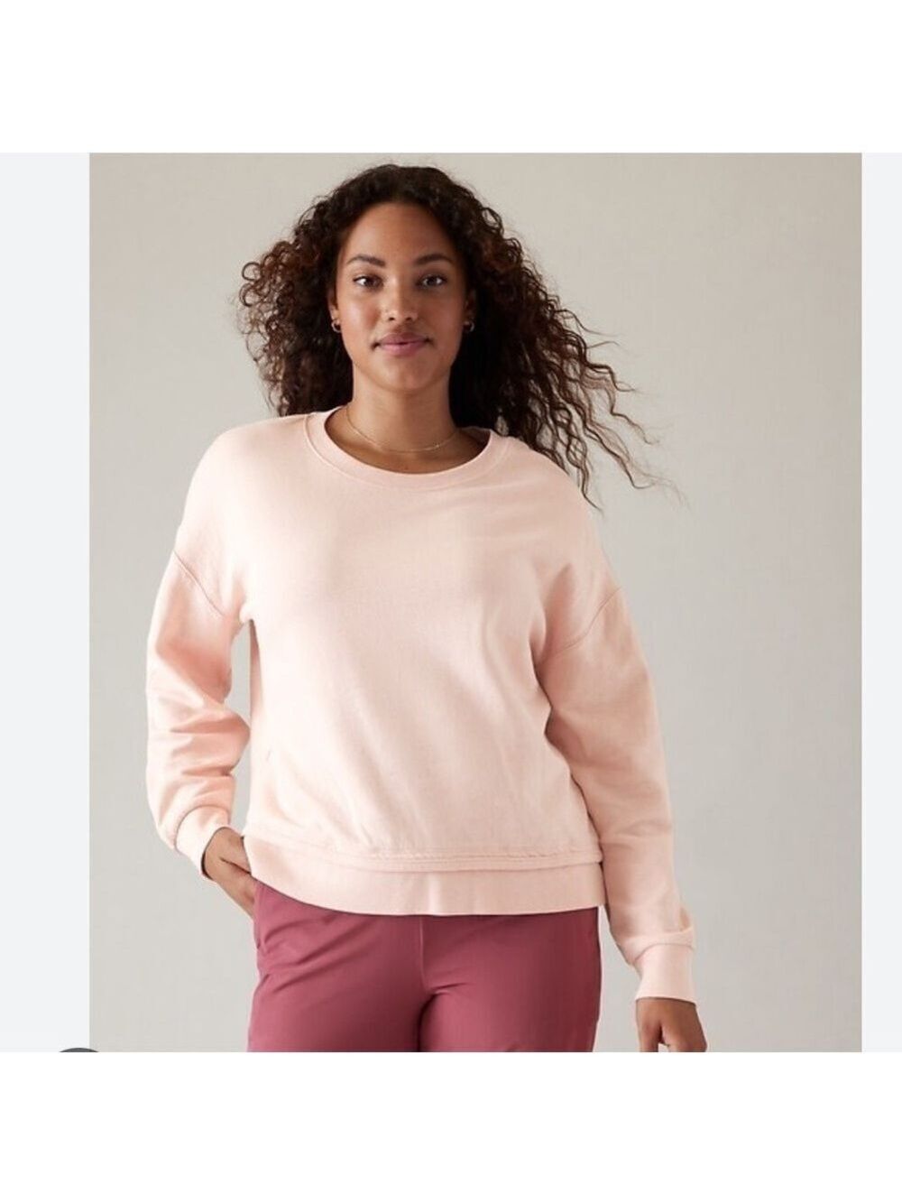 Athleta Sundown Sweatshirt  2.0 Size XS Light Pink